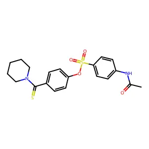 4-(1-Piperidinylcarbothioyl)phenyl 4-(acetylamino)benzenesulfonate structure