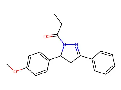 1-[3-(4-Methoxyphenyl)-5-phenyl-3,4-dihydropyrazol-2-yl]propan-1-one structure