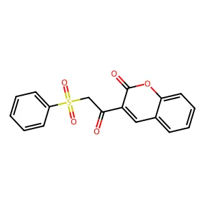 3-[2-(Benzenesulfonyl)acetyl]chromen-2-one structure