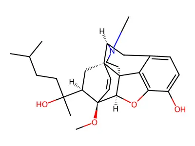6,14-endo-Ethenotetrahydrooripavine, 7-alpha-(1-hydroxy-1,4-dimethylpentyl)- structure