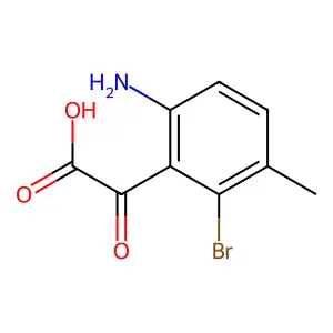 2-(6-Amino-2-bromo-3-methylphenyl)-2-oxoacetic acid structure