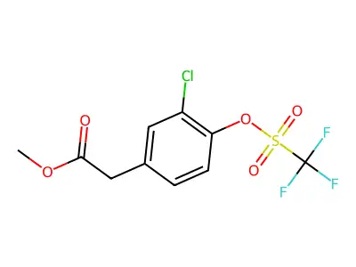 Methyl 2-[3-chloro-4-(trifluoromethylsulfonyloxy)phenyl]acetate structure