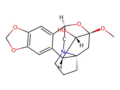 Cephalotaxine, 2,11-epoxy-1,2-dihydro-, (2alpha,11alpha)- structure