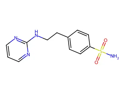 4-{2-[(Pyrimidin-2-yl)amino]ethyl}benzene-1-sulfonamide structure