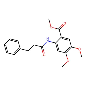 Methyl 4,5-dimethoxy-2-[(3-phenylpropanoyl)amino]benzoate structure