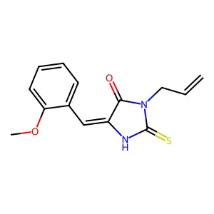 3-Allyl-5-(2-methoxybenzylidene)-2-thioxo-4-imidazolidinone structure