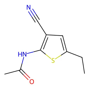 N-(3-cyano-5-ethylthiophen-2-yl)acetamide structure