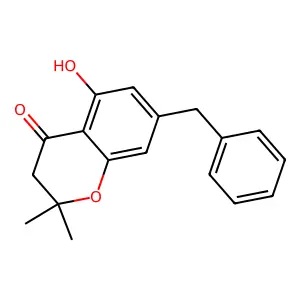 7-benzyl-5-hydroxy-2,2-dimethyl-2,3-dihydro-4H-chromen-4-one structure