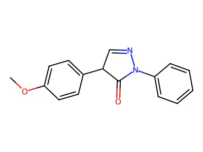 4-(4-methoxyphenyl)-2-phenyl-2,4-dihydro-3H-pyrazol-3-one structure