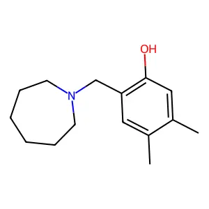 2-(Azepan-1-ylmethyl)-4,5-dimethylphenol structure