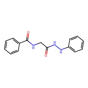 N-[2-氧代-2-(2-苯肼基)乙基]苯甲酰胺 structure