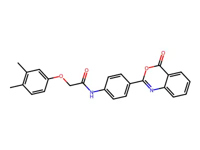 2-(3,4-dimethylphenoxy)-N-[4-(4-oxo-4H-3,1-benzoxazin-2-yl)phenyl]acetamide structure