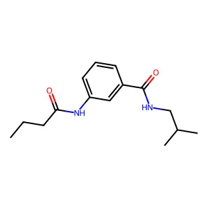 3-(butanoylamino)-N-(2-methylpropyl)benzamide structure