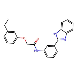 N-[3-(1H-benzimidazol-2-yl)phenyl]-2-(3-ethylphenoxy)acetamide structure