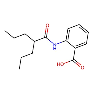 2-[(2-Propylpentanoyl)amino]benzoic acid structure