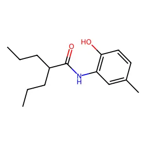 N-(2-hydroxy-5-methylphenyl)-2-propylpentanamide structure