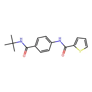 N-[4-(tert-butylcarbamoyl)phenyl]thiophene-2-carboxamide structure