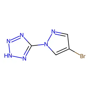5-(4-bromo-1H-pyrazol-1-yl)-1H-tetrazole structure