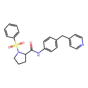 1-(Phenylsulfonyl)-N-[4-(4-pyridinylmethyl)phenyl]-2-pyrrolidinecarboxamide structure