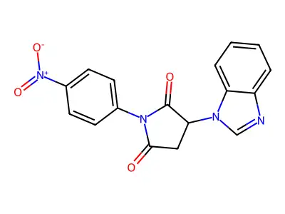 3-(Benzimidazol-1-yl)-1-(4-nitrophenyl)pyrrolidine-2,5-dione structure