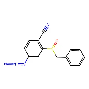 4-Azido-2-phenylmethanesulfinyl-benzonitrile structure