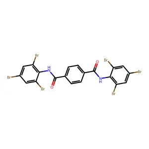 1-N,4-N-bis(2,4,6-tribromophenyl)benzene-1,4-dicarboxamide structure