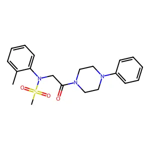 N-(2-methylphenyl)-N-[2-oxo-2-(4-phenylpiperazin-1-yl)ethyl]methanesulfonamide structure