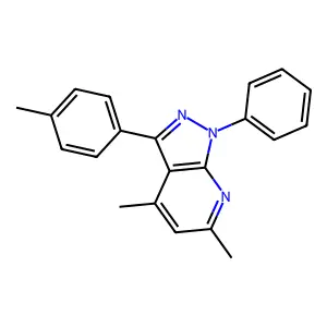 4,6-dimethyl-3-(4-methylphenyl)-1-phenyl-1H-pyrazolo[3,4-b]pyridine structure