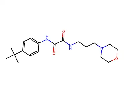 N'-(4-tert-butylphenyl)-N-(3-morpholin-4-ylpropyl)oxamide structure