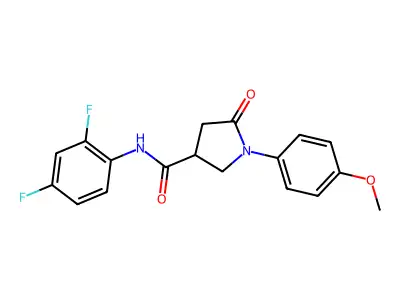 N-(2,4-difluorophenyl)-1-(4-methoxyphenyl)-5-oxopyrrolidine-3-carboxamide structure