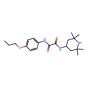 N'-(4-propoxyphenyl)-N-(2,2,6,6-tetramethylpiperidin-4-yl)oxamide structure