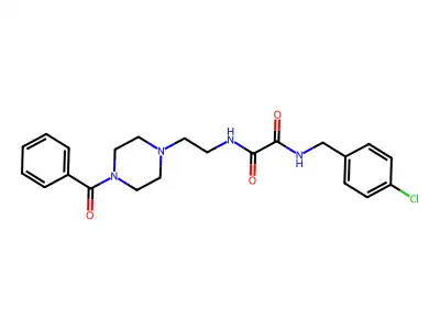 N~1~-[2-(4-benzoyl-1-piperazinyl)ethyl]-N~2~-(4-chlorobenzyl)ethanediamide structure