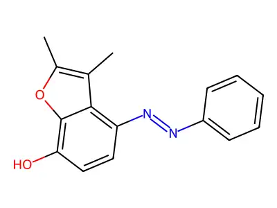 2,3-Dimethyl-4-phenyldiazenyl-1-benzofuran-7-ol structure