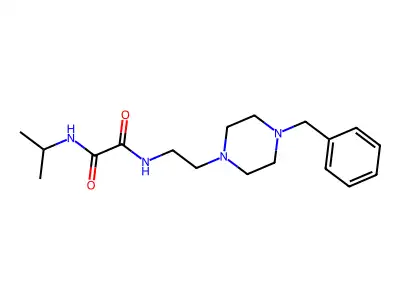 N-[2-(4-benzylpiperazin-1-yl)ethyl]-N'-propan-2-yloxamide structure