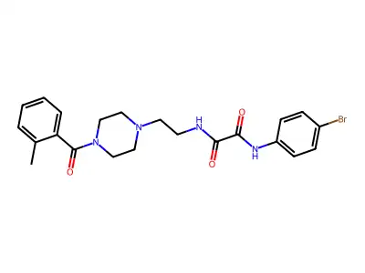 N'-(4-bromophenyl)-N-[2-[4-(2-methylbenzoyl)piperazin-1-yl]ethyl]oxamide structure