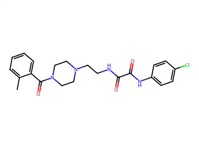 N'-(4-chlorophenyl)-N-[2-[4-(2-methylbenzoyl)piperazin-1-yl]ethyl]oxamide structure