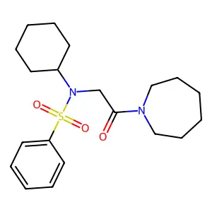 N-[2-(azepan-1-yl)-2-oxoethyl]-N-cyclohexylbenzenesulfonamide structure