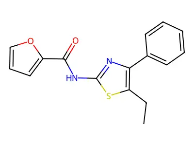 N-(5-ethyl-4-phenyl-1,3-thiazol-2-yl)furan-2-carboxamide structure