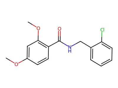 N-[(2-chlorophenyl)methyl]-2,4-dimethoxybenzamide structure