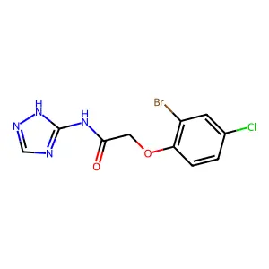 2-(2-bromo-4-chlorophenoxy)-N-(4H-1,2,4-triazol-3-yl)acetamide structure