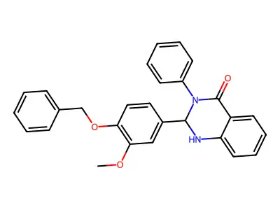 2-(3-Methoxy-4-phenylmethoxyphenyl)-3-phenyl-1,2-dihydroquinazolin-4-one structure