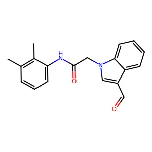 N-(2,3-dimethylphenyl)-2-(3-formyl-1H-indol-1-yl)acetamide structure