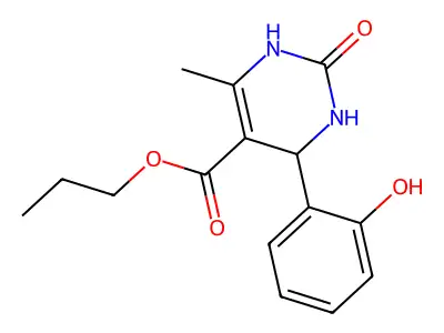 propyl 4-(2-hydroxyphenyl)-6-methyl-2-oxo-3,4-dihydro-1H-pyrimidine-5-carboxylate structure
