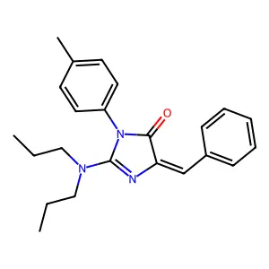 5-benzylidene-2-(dipropylamino)-3-(4-methylphenyl)-3,5-dihydro-4H-imidazol-4-one structure