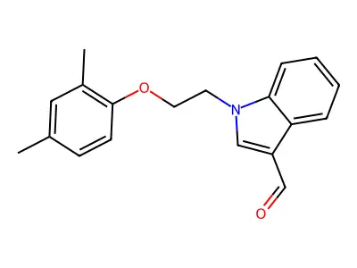 1-[2-(2,4-dimethylphenoxy)ethyl]-1H-indole-3-carbaldehyde structure