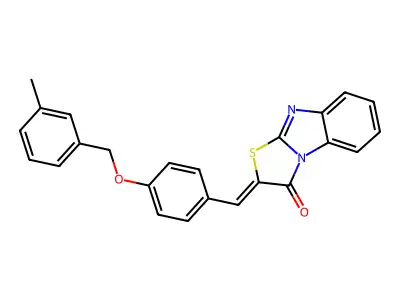 (E)-2-(4-((3-methylbenzyl)oxy)benzylidene)benzo[4,5]imidazo[2,1-b]thiazol-3(2H)-one structure