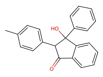 3-Hydroxy-2-(4-methylphenyl)-3-phenyl-1-indanone structure
