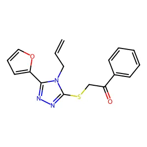 2-{[4-allyl-5-(2-furyl)-4H-1,2,4-triazol-3-yl]sulfanyl}-1-phenylethanone structure