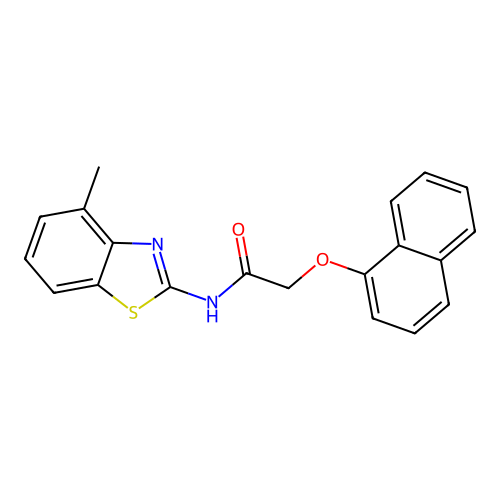 N-(4-methyl-1,3-benzothiazol-2-yl)-2-(1-naphthyloxy)acetamide structure