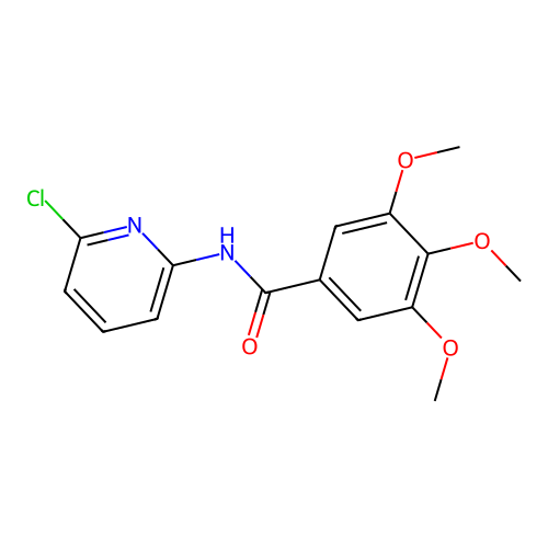 N-(6-chloro-2-pyridinyl)-3,4,5-trimethoxybenzamide structure